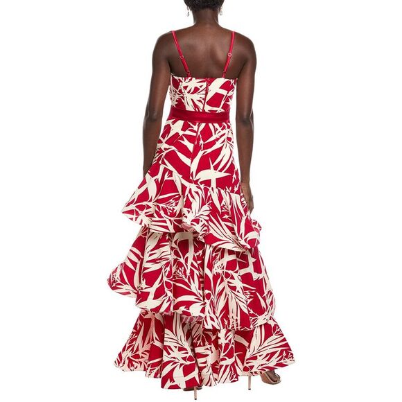 Bronx And Banco Womens  Sylvie Silk Maxi Dress, Red - Picture 2 of 3